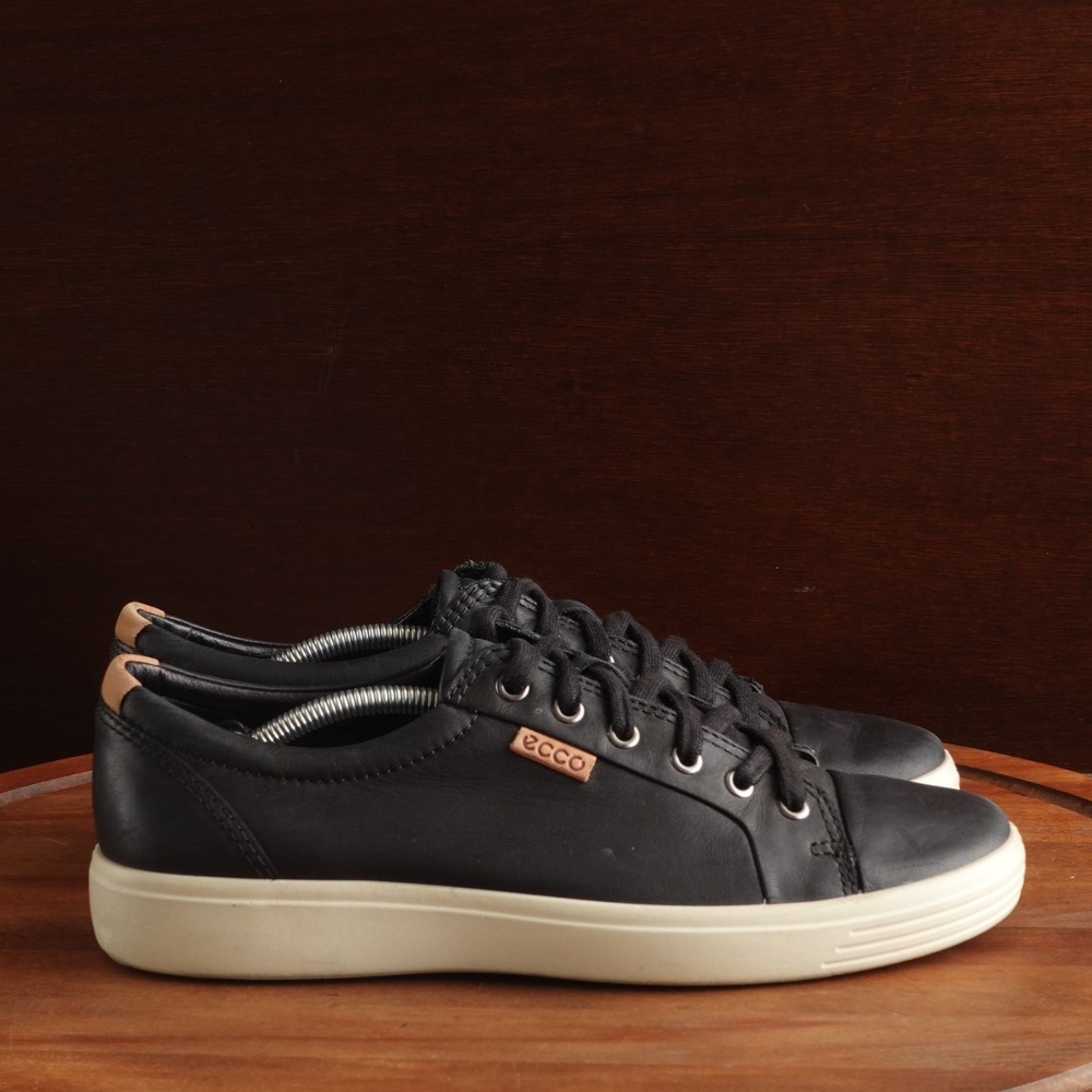 Ecco Sneakers Mens Size EU 41 US 7-7.5 BLK Soft 7 Comfort Leather Walking Shoes